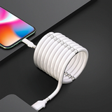 black charger USB A to lightning coiled and organized 6-pack